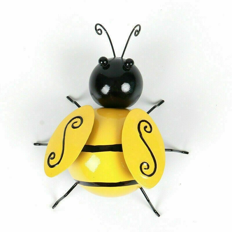 4 PCS Metal Bumble Bee Decor American Country Decorative Hanging